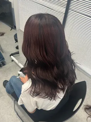 ロング カラー kazuki🍑韓国 トレンド暖色🫗のヘアスタイル