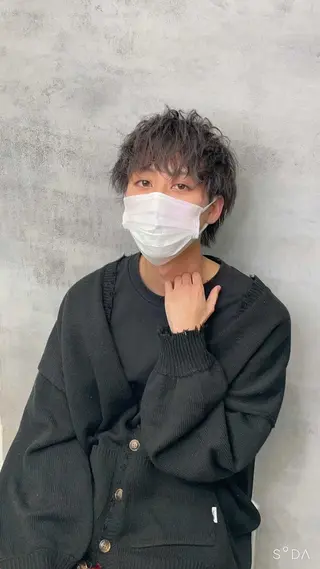 ショート メンズ 静岡/草薙パーマ メンズバレイヤージュのヘアスタイル