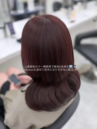セミロング Hina🎀♡ 暖色/縮毛のヘアスタイル