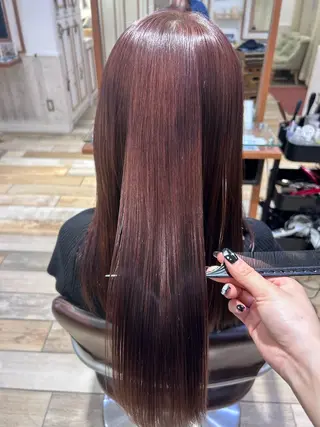 ロング カラー レイヤーカット🐺 hina🩶のヘアスタイル