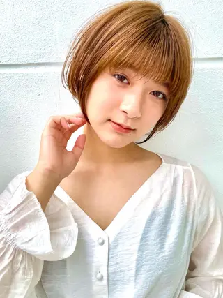 ショート カラー LucksiMie 銀座店所属・【韓国　レイヤー 髪質改善✨】かずのヘアスタイル