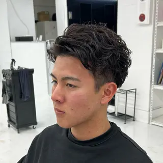 ショート パーマ メンズ 【メンズパーマ特化】 🍏網中勇喜のヘアスタイル