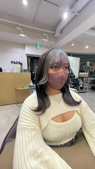 ロング カラー 松永 梨央のヘアスタイル