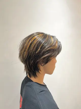 ミディアム カラー メンズ 竹内 康浩のヘアスタイル