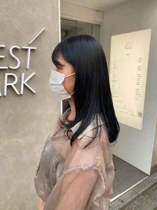 セミロング 🐈‍⬛韓国ヘア カノン♥️のヘアスタイル