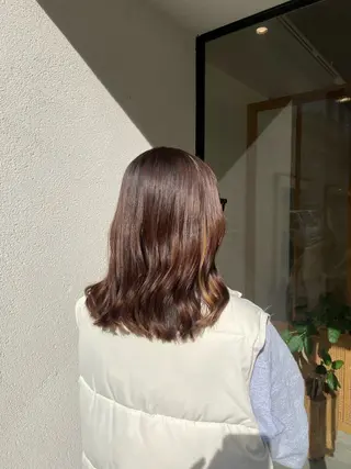 ミディアム ショート/ボブ/顔周 りレイヤー/RINAのヘアスタイル