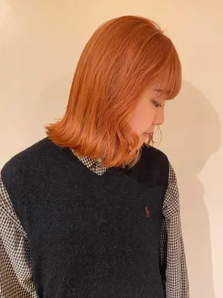 ミディアム カラー コマツリサ ROCCO eastのヘアスタイル