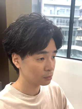 パーマ メンズ 伊藤 陸のヘアスタイル