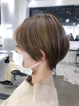 ショート カラー ヘアアレンジ GRAND OMOTESANDOのヘアスタイル
