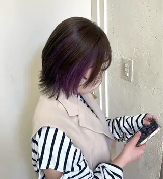 ミディアム カラー 🇰🇷韓国風カラー 🍬Rinka🍬のヘアスタイル