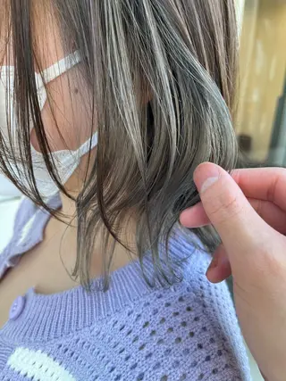 ミディアム カラー ハイトーン カラー/久保田彰のヘアスタイル