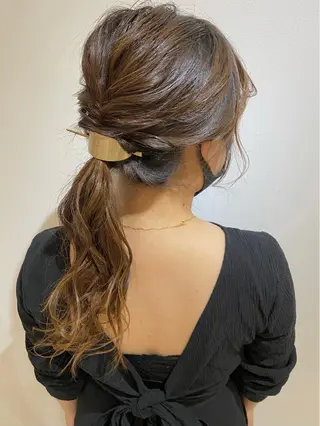 セミロング カラー ヘアアレンジ IVY joure Suzu.のヘアスタイル