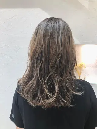 セミロング カラー 🍀褒められヘア🍀 松尾舜のヘアスタイル