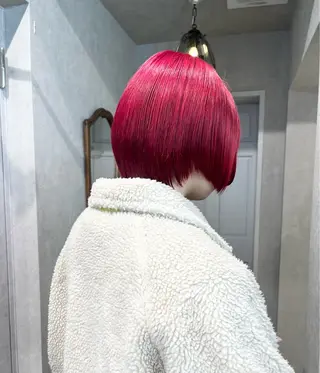 ショート カラー 艶ハイトーン/ 輝保🤍✨のヘアスタイル