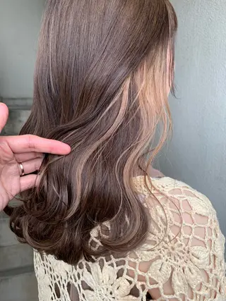 セミロング カラー 山本 純大のヘアスタイル