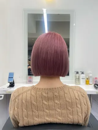 ショート カラー ヘアアレンジ ハイトーン/ボブ /misakiのヘアスタイル