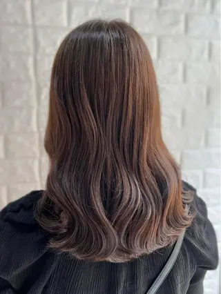 セミロング カラー 韓国ヘア ♡tomimaのヘアスタイル