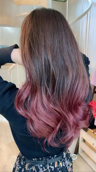 セミロング カラー パーマ ヘアアレンジ nico  原宿所属・nico【代表】 市川　拓也のヘアスタイル