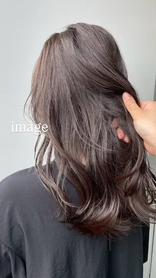 セミロング カラー 𝜗𝜚cocoro モデル募集中𝜗𝜚のヘアスタイル