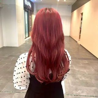 ロング カラー Rinka暖色カラー /縮毛矯正/梅田のヘアスタイル