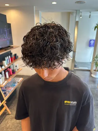 パーマ メンズ 💈メンズサロン シャドウパーマ大募集のヘアスタイル