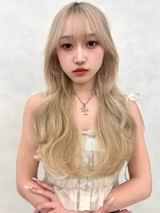 ロング カラー 韓国レイヤー🇰🇷 艶カラー/yui💞のヘアスタイル