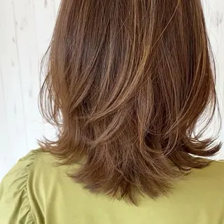 ミディアム カラー 湯浅 了一のヘアスタイル