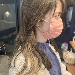 セミロング カラー ヘアアレンジ 🎀ダブルカラーレイ ヤーyuuri🎀のヘアスタイル