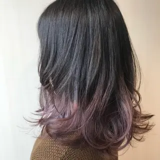 ミディアム カラー GO TODAY所属・ハイトーン/小顔 カット/Ayumuのヘアスタイル