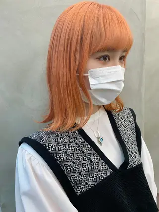 ミディアム カラー ブームボックス所属・🐝ハイトーンカラー hachi🐝のヘアスタイル