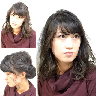 ミディアム セミロング ヘアアレンジ 大木 拓瑞のヘアスタイル