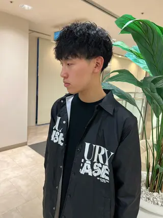 ショート パーマ メンズ ハイトーン/ウルフ /レイヤー/坂野幸伸のヘアスタイル