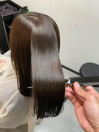 ミディアム 髪質改善カラー特化 井上秀樹のヘアスタイル