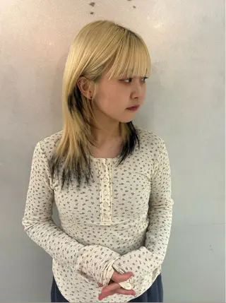 セミロング カラー レイヤーカット/ルー ツカラー/EMIRIのヘアスタイル