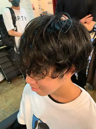 ショート パーマ おおたかの森/透 明感/小林のヘアスタイル