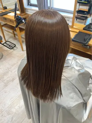 セミロング カラー ヘアアレンジ TELAHAIR 君津店所属・東 夏稀のヘアスタイル