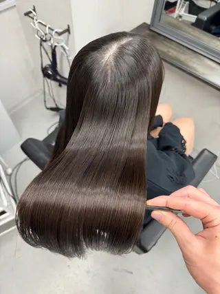 ロング XYZ所属・縮毛矯正/髪質改善 韓国風/MIKIYAのヘアスタイル