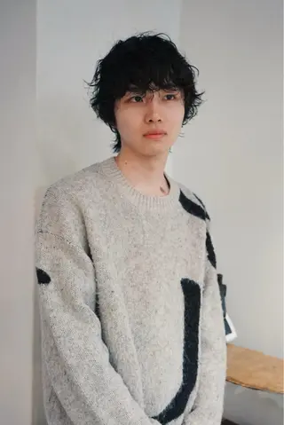 パーマ メンズ ボブ/レイヤー /河内温太のヘアスタイル