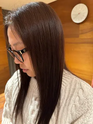 ロング カラー 中野 遥のヘアスタイル