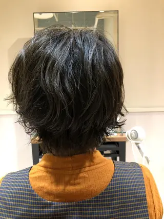 ショート パーマ 星 沙織のヘアスタイル