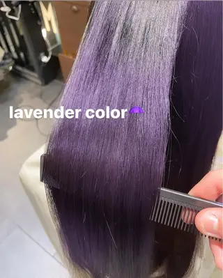 セミロング カラー ブリーチ＆縮毛矯正 🧸tomoki🧸のヘアスタイル