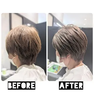 ショート カラー パーマ ヘアアレンジ 心斎橋難波本店　店長 THE ECT 中尾のヘアスタイル