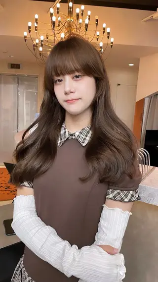 ロング カラー 韓国ヘア rin🎀のヘアスタイル