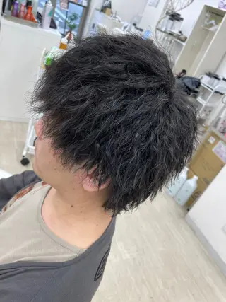 ミディアム 笠島 雄大のヘアスタイル