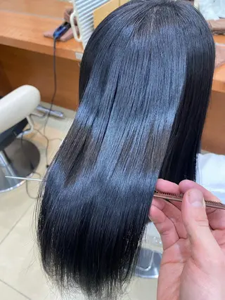 ロング コテ巻き風パーマ/ 髪質改善/河島恭平のヘアスタイル