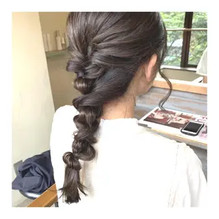 ロング カラー ヘアアレンジ merci.所属・🌻あいり merci.🌻のヘアスタイル