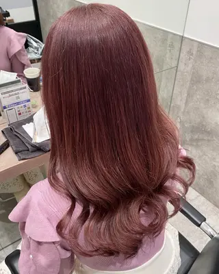 セミロング カラー 💗ガーリーヘア🎀 saki💗のヘアスタイル