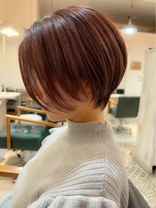ショート カラー 髪質改善/美髪縮毛 ☘️大人ショートのヘアスタイル