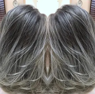 セミロング カラー ヘアアレンジ 濱田 ヒデキのヘアスタイル