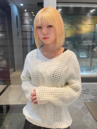 ショート カラー 🌈高田大夢似合わせ 透明感カラー🌈のヘアスタイル